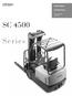 Specifications. SC 4500 Series. Sit-down Rider Lift Truck SC Series