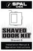 Shaved-B. Installation Manual & Operation Instructions