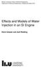 Effects and Models of Water Injection in an SI Engine