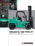 Pneumatic Tire Forklift. 15,500 lb capacity LP Diesel models THE HEAVY-DUTY FORKLIFT BUILT TO HANDLE TOUGH LOADS