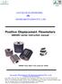 Positive Displacement Flowmeters GM020 series instruction manual