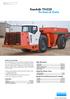 Height of safety canopy Height of dump box. Dumping angle 65. Standard box volume 10.2 m³ Dump box volume (SAE) m³