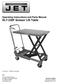 Operating Instructions and Parts Manual SLT-330F Scissor Lift Table