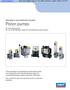 Manually or pneumatically actuated Piston pumps