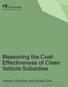 Measuring the Cost- Effectiveness of Clean Vehicle Subsidies