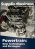 Powertrain: New Technologies and Strategies. Contents