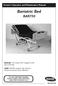 Bariatric Bed BAR750. Owner s Operator and Maintenance Manual. DEALER: This manual MUST be given to the user of the bed.