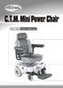 C.T.M. Mini Power Chair. HS-1000 User's Manual