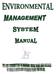ENVIRONMENTAL MANAGEMENT SYSTEM MANUAL