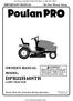 DPR22H46STB OWNER'S MANUAL MODEL: LAWN TRACTOR.