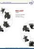 BALLAST Technical catalogue. Catalogo tecnico Technischer Katalog