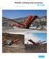 Mobile crushing and screening Q-range. A world leader in construction