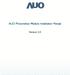 AUO Photovoltaic Module Installation Manual. Version 2.0