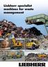 Liebherr specialist machines for waste management