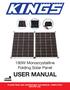 160W Monocrystalline Folding Solar Panel USER MANUAL PLEASE READ AND UNDERSTAND THIS MANUAL COMPLETELY BEFORE USE.