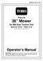 ProLine. 36 Mower. for Mid-Size Traction Unit. Model No & Up. Operator s Manual