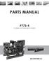 PARTS MANUAL P For Models: NL773LW4 and NL773LW4E.