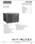 GPC14M. Packaged Air Conditioner 2 through 5 Tons / 14 SEER. Cooling Capacity: 23,000-56,000 BTU/h
