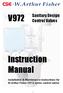 Sanitary Design Control Valves V972. Instruction Manual. Installation & Maintenance instructions for W.Arthur Fisher V972 series control valves