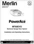 MT60EVO. Sectional Garage Door Opener. Installation and Operating Instructions. Owners Copy: SAVE THESE INSTRUCTIONS for future reference