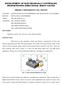 DEVELOPMENT OF ELECTRONICALLY CONTROLLED PROPORTIONING DIRECTIONAL SERVO VALVES PROJECT REFERENCE NO.: 38S1453
