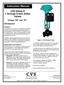 Instruction Manual. CVS Series E 1 through 6-Inch Globe Valves. Design ED and ET Introduction. Contents. Applications and Features