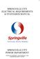 SPRINGVILLE CITY ELECTRICAL REQUIREMENTS & STANDARDS MANUAL