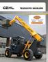 RS SERIES TELESCOPIC HANDLERS RS5-19 RS6-34 RS6-42 RS8-42 RS8-44 RS10-44 RS10-55 RS12-42