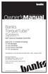 Owner smanual. Banks TorqueTube System With Optional Headpipe Assembly