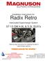 Installation Instructions for: Radix Retro. Intercooled Supercharger System GM 4.8L & 5.3L SUV s