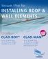 INSTALLING ROOF & WALL ELEMENTS