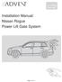 Nissan Rogue. Installation Manual: Nissan Rogue. Power Lift Gate System. Page 1 of 13