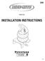 INSTALLATION INSTRUCTIONS