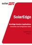 SolarEdge. StorEdge Solution Applications. Connection and Configuration Guide. For North America Version 1.0