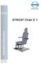 MedizinTechnik. English. ATMOS Chair E 1. Operating Instructions. GA1GB Index: 06