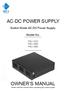 OWNER S MANUAL Please read this manual before operating your power supply