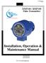 Installation, Operation & Maintenance Manual