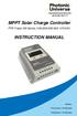 MPPT Solar Charge Controller INSTRUCTION MANUAL