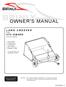 OWNER'S MANUAL LAWN SWEEPER STS-42BHDK. Assembly Installation Operation Repair Parts Rev. C. Visit us on the web!