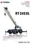 RT 345 XL. 45 USt Lifting Capacity Rough Terrain Crane Datasheet Imperial. Features: