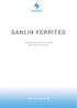 SANLIN FERRITES. MnZn MATERIAL FEERITE CORES NEW PUBLICATION