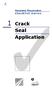 Pavement Preservation. Checklist Series. 1 Crack. Seal Application