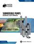 PRODUCT CATALOG SUBMERSIBLE PUMPS RESIDENTIAL & LIGHT COMMERCIAL. franklinwater.com