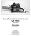 GASOLINE POWERED CONCRETE CUTTING CHAINSAW CE 101C Owners Manual