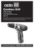 Cordless Drill. 12V Li-Ion.   LIR-012. To view the full range visit: Instruction Manual 3 Year Replacement Warranty