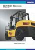 DX50 SERIES. Diesel Forklift Trucks 6.0 TO 8.0 TON