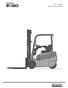 TOYOTA. 1.0 to 1.5 tonne Electric Powered Forklift