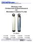 Manual for Operation & Maintenance Of Metered Carbon Filter