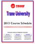 2013 Course Schedule
