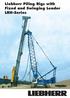 Liebherr Piling Rigs with Fixed and Swinging Leader LRH-Series